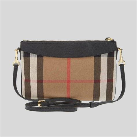 burberry the little crush in leather and house check|BURBERRY Derby Calfskin House Check Little Crush Black .